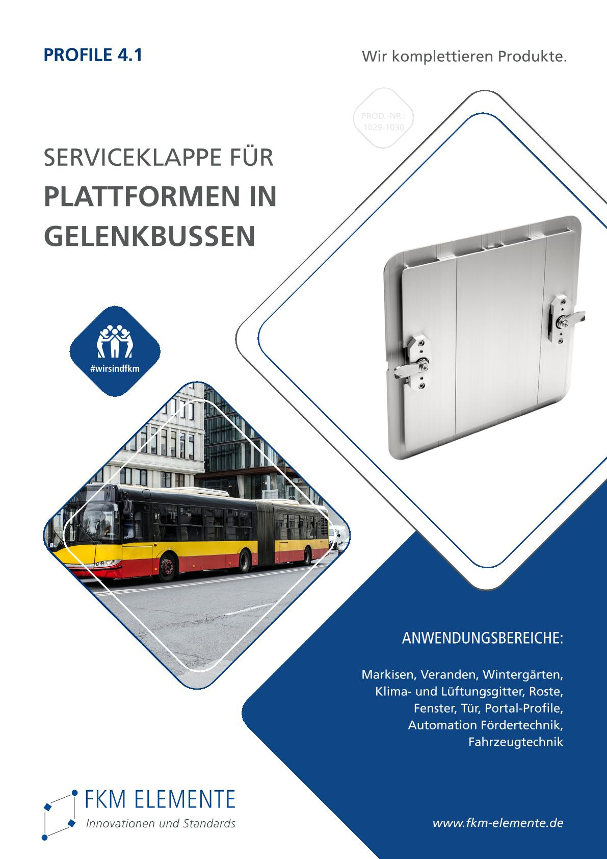 Serviceklappe für Plattformen in Gelenkbussen